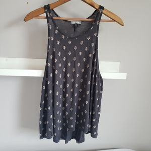 Billabong High Neck Sleeveless High-Low Tank